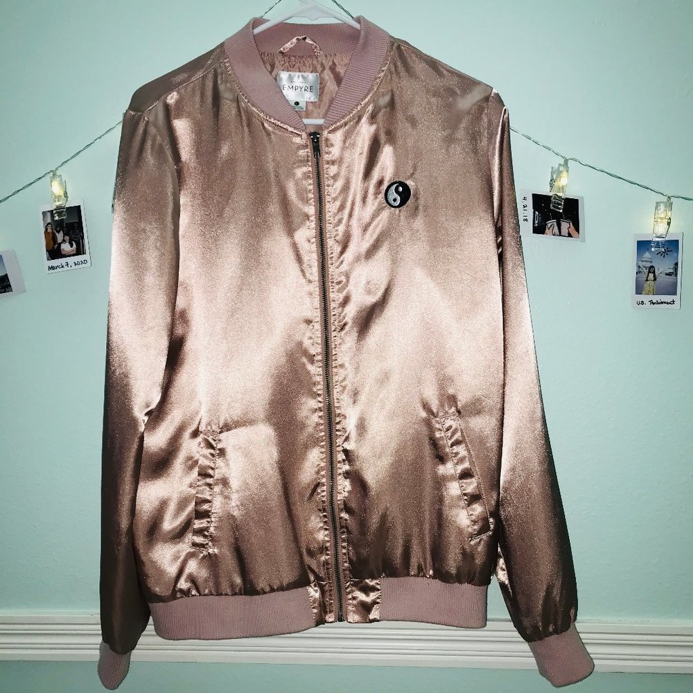 Rose Gold Bomber Jacket